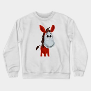 Cute Mule Drawing Crewneck Sweatshirt